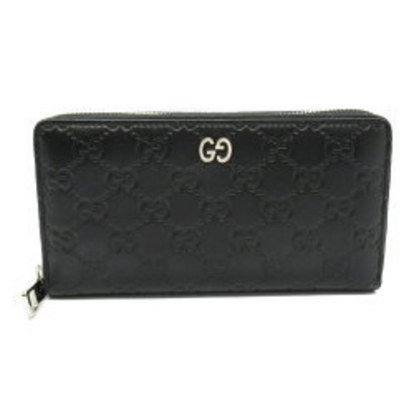 Gucci Guccissima Long Wallet Leather Black - Picture 1 of 8